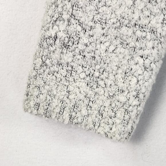 LOFT Maxi Open Cardigan Women XS/S Oatmeal Gray Boucle Wool Blend Pockets EUC - Picture 6 of 13